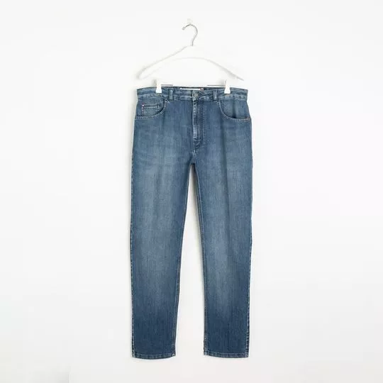 Calça Jeans Reta- Azul