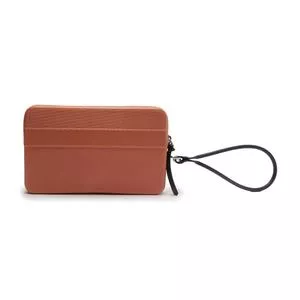 Clutch Texturizada<BR>- Laranja Escuro