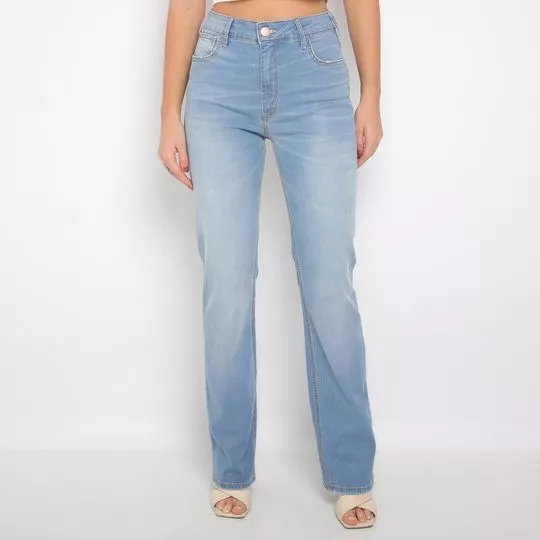 Calça Jeans Marisa 2® Com Recortes- Azul Claro