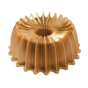 Forma Para Bolo Nordic Ware Brilliance Bundt<BR>- Dourada<BR>- 8xØ26cm<BR>- Hudson