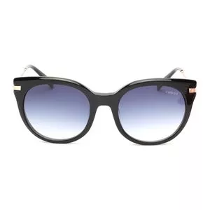 Óculos De Sol Arredondado<BR>- Preto & Azul