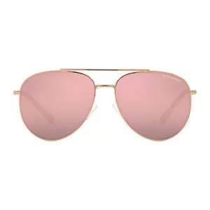 Óculos De Sol Aviador<BR>- Dourado & Rosa