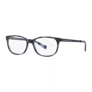 Armação Retangular Para Óculos De Grau<BR>- Preta & Azul