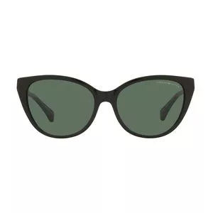Óculos De Sol Gatinho<BR>- Preto & Verde Escuro