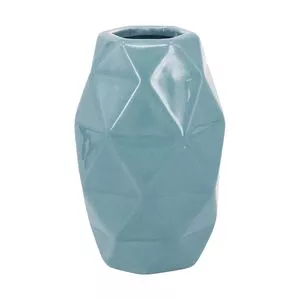 Mini Vaso Com Relevo<BR>- Azul Turquesa<BR>- 11,5x7x3cm<BR>- Craw