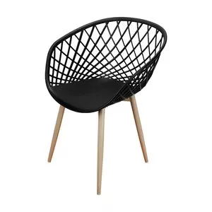 Cadeira Loa<BR>- Preta & Bege<BR>- 80x61,5x57cm<BR>- Or Design