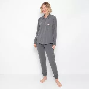 Pijama Básico<BR>- Cinza