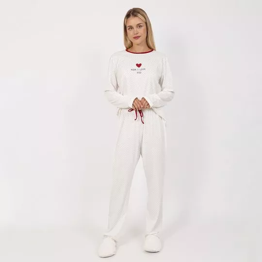 Pijama Poás- Branco & Preto- Anna Kock Sleepwear