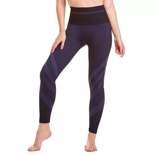 Legging Listras- Azul Marinho