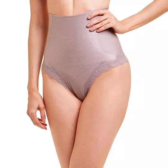 Calcinha Hot Pant Com Renda- Lilás