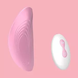 Vibrador Calcinha Com Mini Controle Female<BR>- Incolor & Rosa<BR>- 8,8x4,3x1,7cm<BR>- Désir Atelie