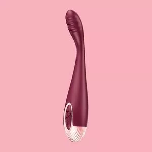 Vibrador Personal Ponto G<BR>- Vinho<BR>- 21,5xØ2,3cm