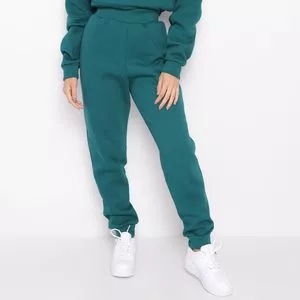 Calça Jogger Em Moletom<BR>- Verde Escuro