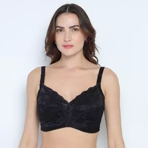 Soutien Modelador Com Renda<BR>- Preto<BR>- Bonjour