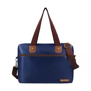 Bolsa Para Trabalho<BR>- Azul Marinho & Preta<BR>- 30x40x9cm<BR>- Jacki Design