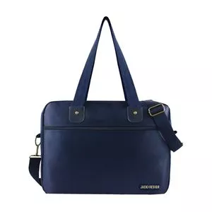 Bolsa Para Trabalho Com Alça<BR>- Azul Marinho<BR>- 9x30x40cm<BR>- Jacki Design