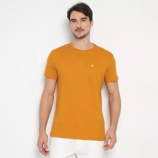 Camiseta Com Logo- Amarelo Escuro