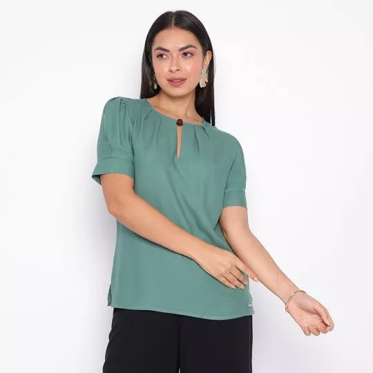 Blusa Lisa- Verde Escuro