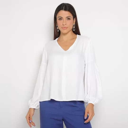 Blusa Com Tag- Branca