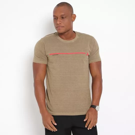 Camiseta Vip Reserva®- Bege & Vermelha