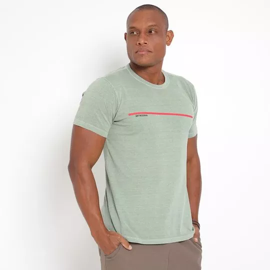 Camiseta Vip Reserva®- Verde Claro & Vermelha