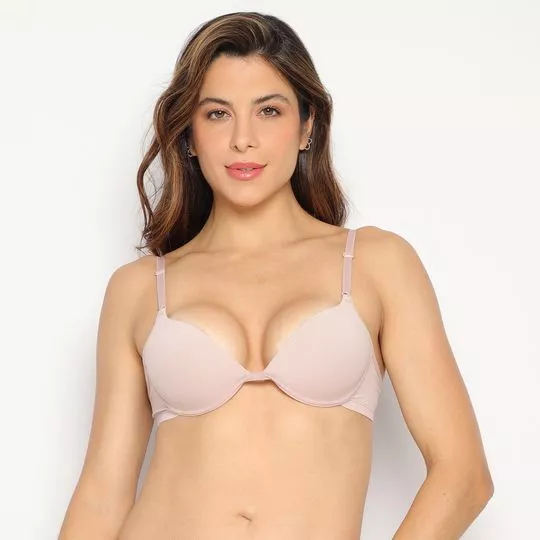 Soutien Push Up Liso- Rosa Claro- Santa Passion