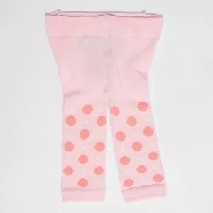 Meia Calça Legging Minnie®<BR>- Rosa & Off White