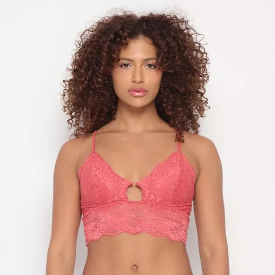 Top Em Renda- Coral