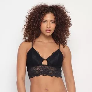 Top Em Renda<BR>- Preto