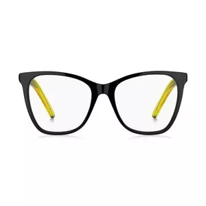Armação Quadrada Para Óculos De Grau<BR>- Preta & Amarela<BR>- Marc Jacobs