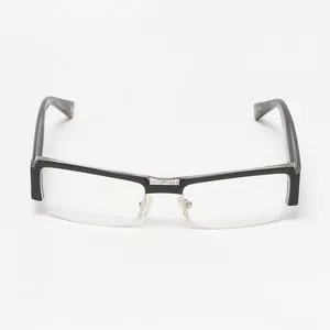 Armação Retangular Para Óculos De Grau<BR>- Preta