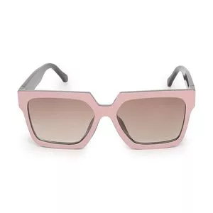 Óculos De Sol Quadrado<BR>- Rosa Claro & Preto