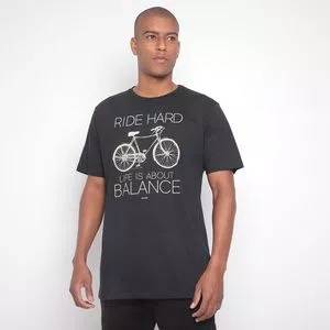 Camiseta Bicicleta<BR>- Preta