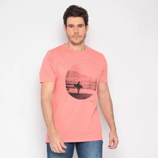 Camiseta Praia- Coral