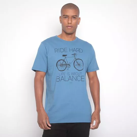 Camiseta Bicicleta- Azul