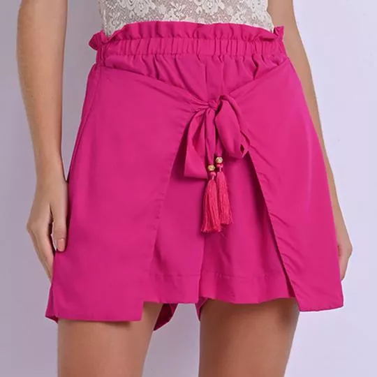 Short Com Recortes- Pink