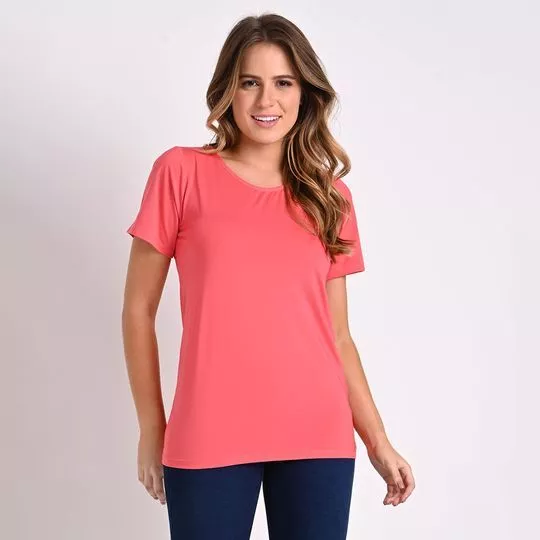 Blusa Com Recortes- Vermelha