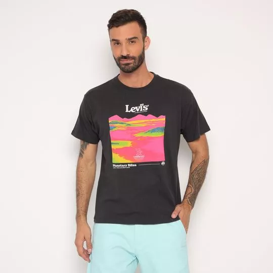 Camiseta Levis®- Preta & Pink