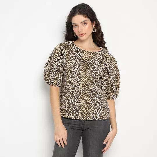 Blusa Zaida- Bege & Preta