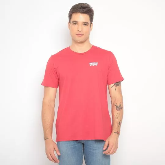 Camiseta Levi's®- Rosa Escuro & Branca