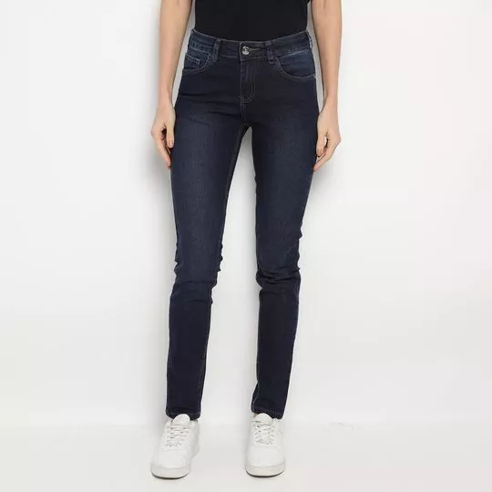 Calça Jeans Skinny- Azul Escuro