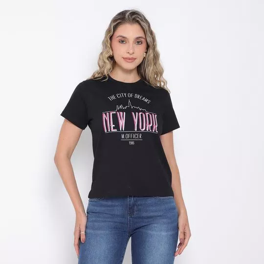 Camiseta New York- Preta