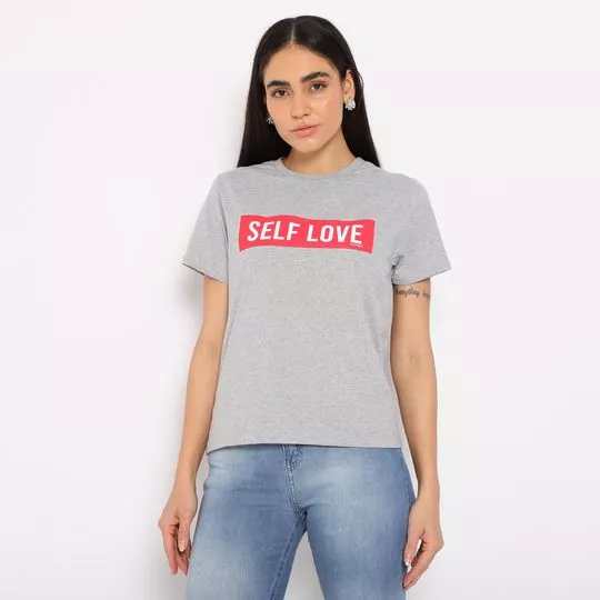 Blusa Self Love- Cinza