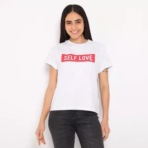 Blusa Self Love<BR>- Branca