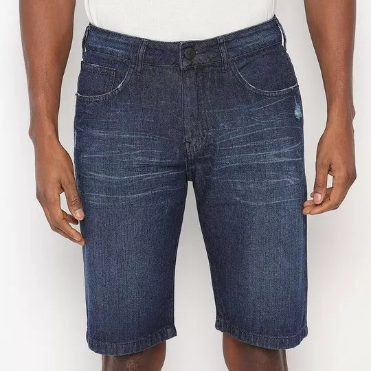 Bermuda Jeans- Azul Escuro