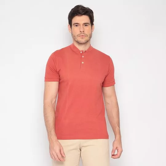 Polo Classic Fit Em Piquet- Vermelha