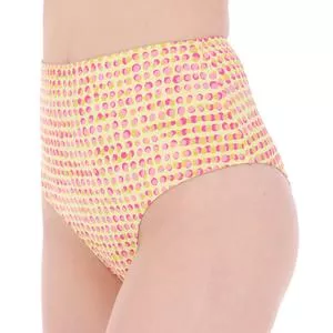 Hot Pant Geométrico<BR>- Amarela & Rosa<BR>- Amaro