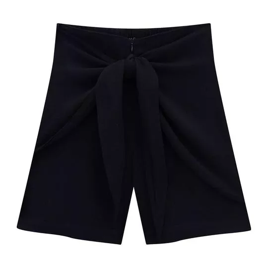 Short Com Amarração- Preto