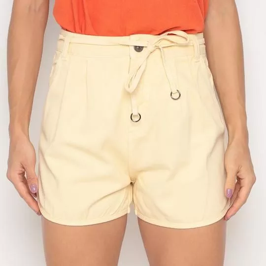 Short Em Sarja- Amarelo Claro