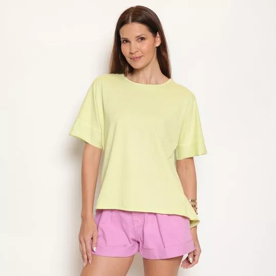 Blusa Com Prega- Verde Claro